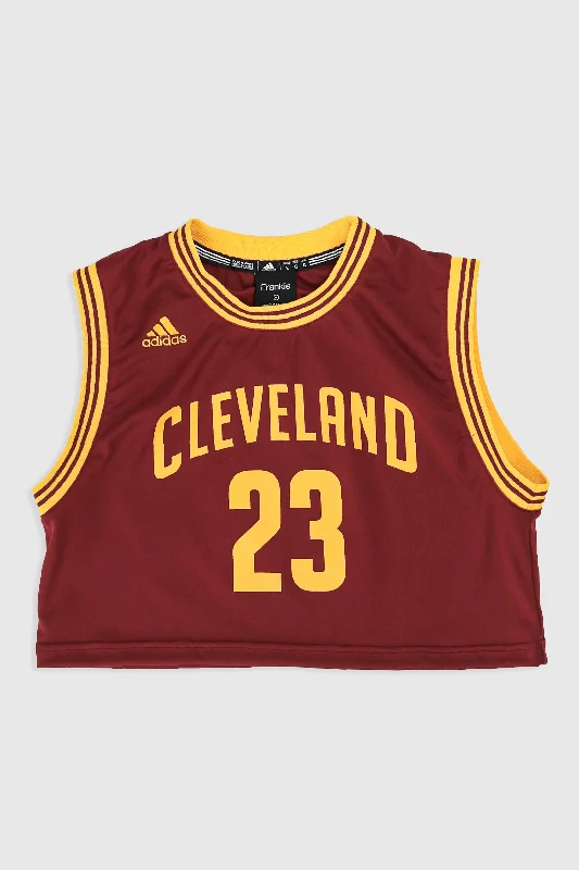 Basketball Jersey with Unique Graphics-Rework Cavaliers James Crop Jersey - XS, M, L, XL