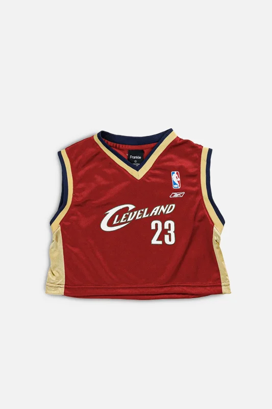 Adult Basketball Jersey-Rework Cleveland Cavaliers NBA Crop Jersey - S