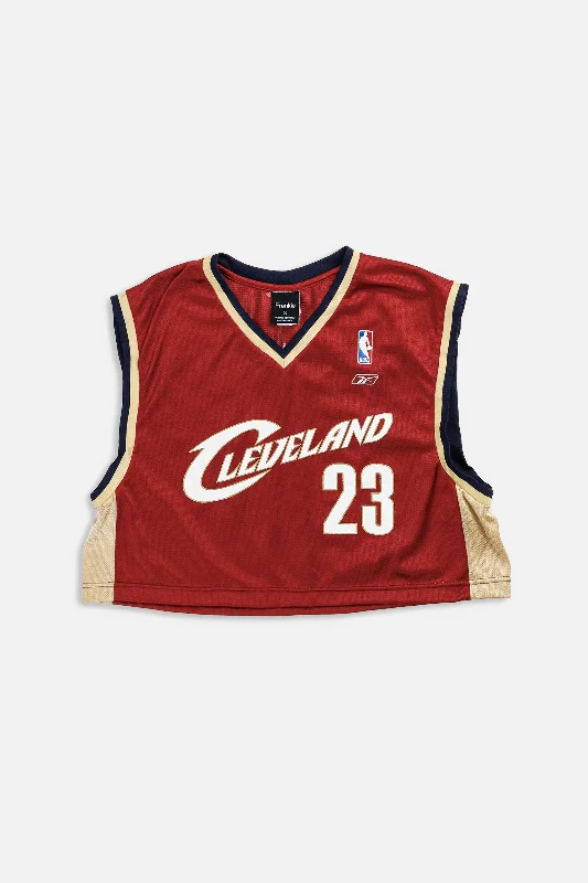 Custom Basketball Jersey with Initials-Rework Cleveland Cavaliers NBA Crop Jersey - XL