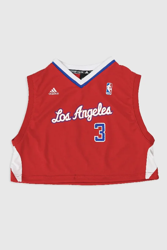 Basketball Jersey with Sporty Look-Rework LA Clippers Crop Jersey - L