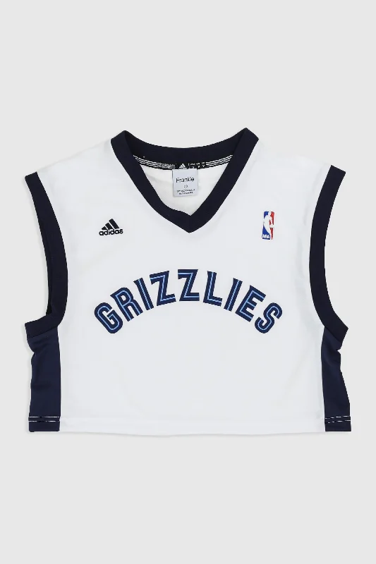 Basketball Jersey with Embroidery Options-Rework Memphis Grizzlies Crop Jersey - L, XL