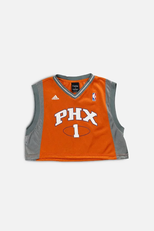 Basketball Jersey for League Players-Rework Phoenix Suns NBA Crop Jersey - L