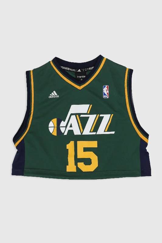 Basketball Jersey for Sports Fanatics-Rework Utah Jazz Crop Jersey - S