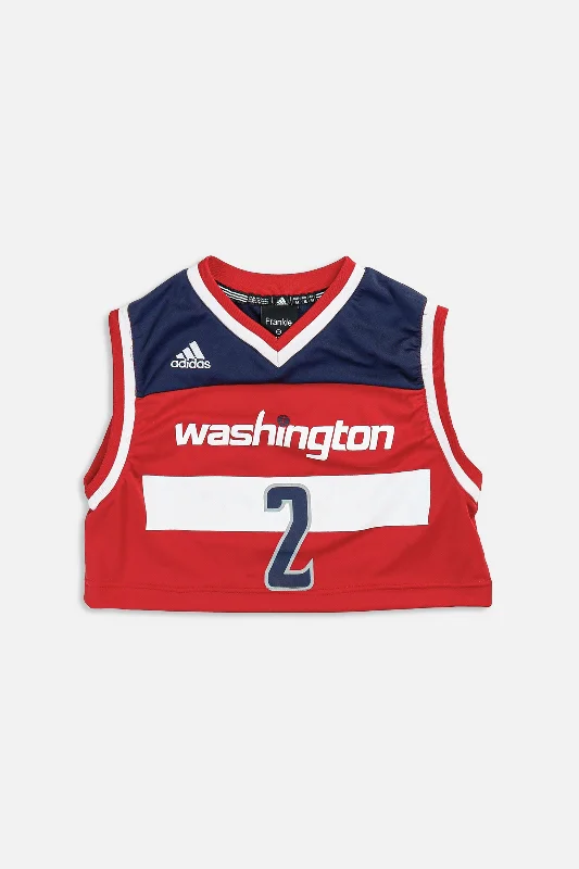 Basketball Jersey for Away Games-Rework Washington Wizards NBA Crop Jersey - XS