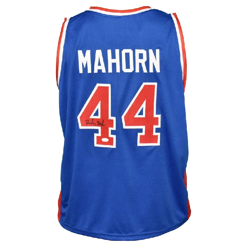 Basketball Jersey for Basketball Families-Rick Mahorn Signed Detroit Blue Basketball Jersey (JSA)