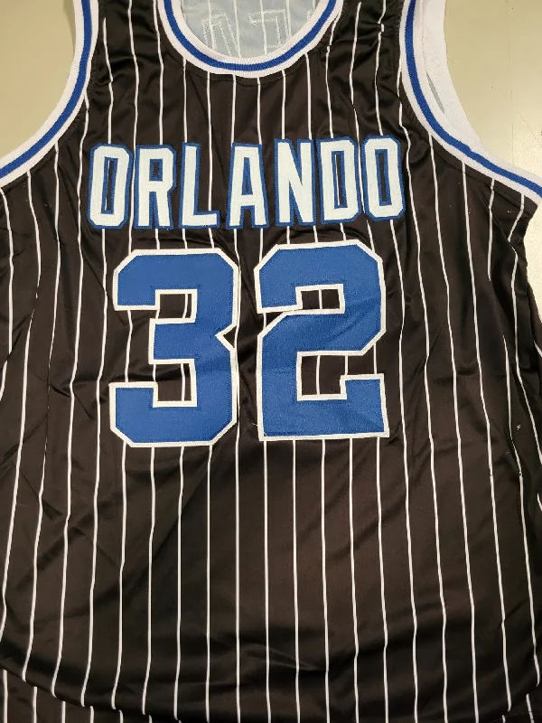 Custom Basketball Jersey for Special Occasions-Shaquille O'Neal Signed Orlando Pro Black Basketball Jersey (JSA)