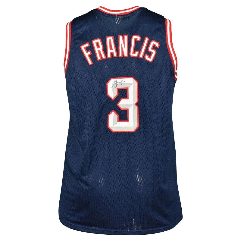 Basketball Jersey for Fall Games-Steve Francis Signed Houston Pro Blue Basketball Jersey (JSA)