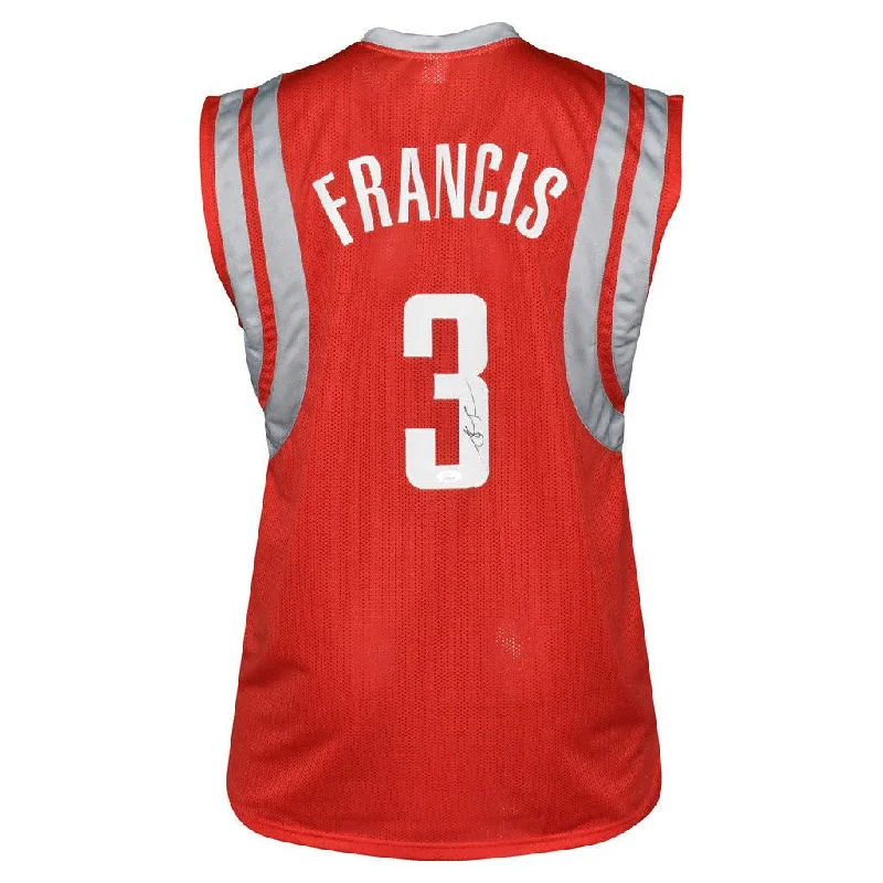 Personalized Basketball Jersey for Kids-Steve Francis Signed Houston Pro Red Basketball Jersey (JSA)