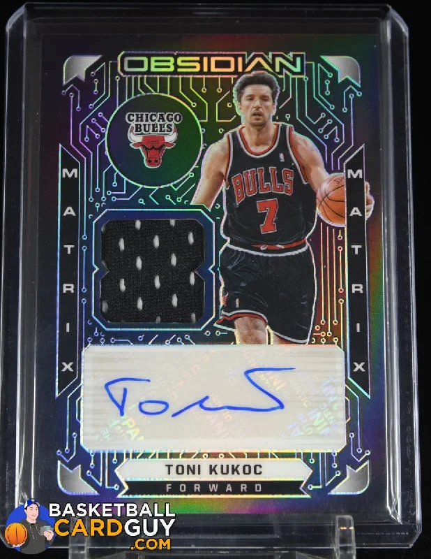 Customizable Basketball Jersey-Toni Kukoc 2020-21 Obsidian Matrix Jersey Autograph #/49