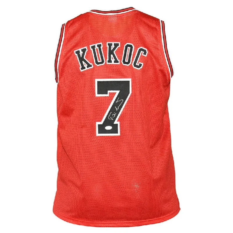 Basketball Jersey with Classic Fit-Toni Kukoc Signed Chicago Red Basketball Jersey (JSA)