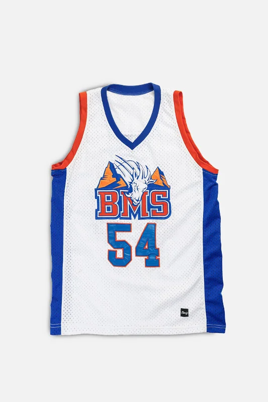 Basketball Jersey for Home Uniforms-Vintage BMS Basketball Jersey - M