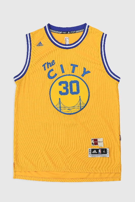 Basketball Jersey with Mesh Sleeves-Vintage Warriors NBA Jersey