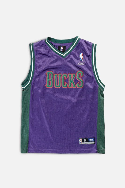 Basketball Jersey with Logo-Vintage Milwaukee Bucks NBA Jersey - Women's S