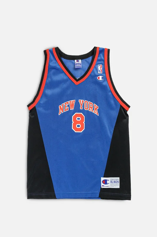 Basketball Jersey with Bold Stripes-Vintage NY Knicks NBA Jersey - Women's M