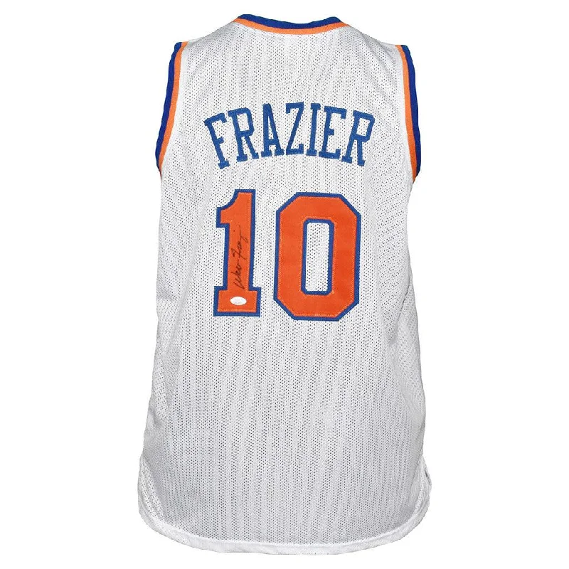 Basketball Jersey with Stretchable Fabric-Walt Frazier Signed New York Pro White Basketball Jersey (JSA)