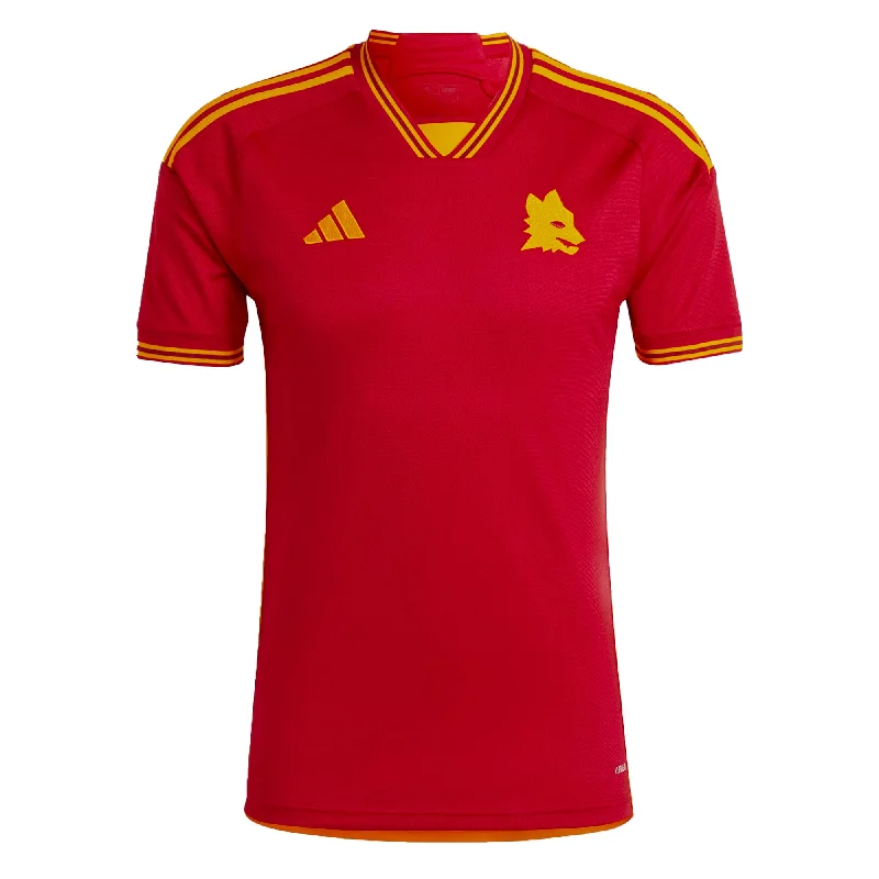 Football Jersey with Vintage Style-adidas Men's AS Roma 2023/24 Home Jersey Red/Orange