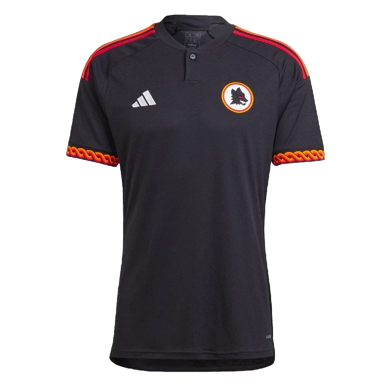 Football Jersey for Adult-adidas Men's AS Roma 2023/24 Third Jersey Black