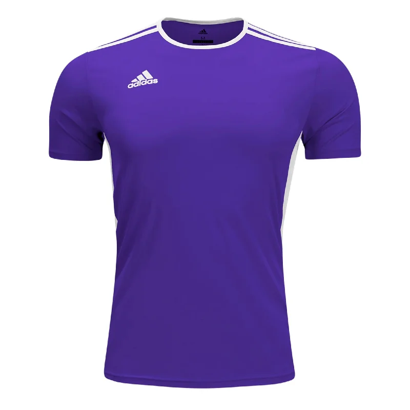 Football Jersey for New Players-adidas Men's Entrada 18 Jersey Purple/White