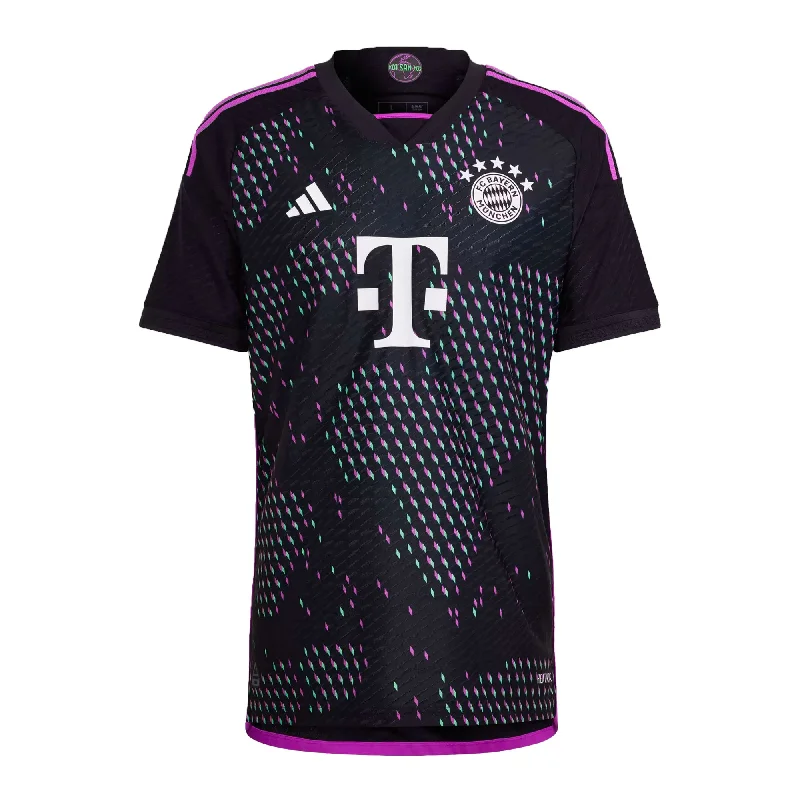 Football Jersey for Special Occasions-adidas Men's FC Bayern Munich 2023/24 Authentic Away Jersey Black/Purple