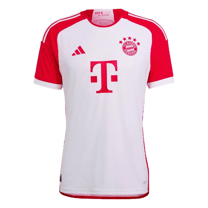 Football Jersey with Vintage Style-adidas Men's FC Bayern Munich 2023/24 Authentic Home Jersey White/Red