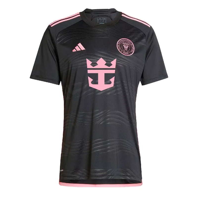 Football Jersey for Fan Support-adidas Men's Inter Miami 2024/25 Away Jersey Black/Bliss Pink