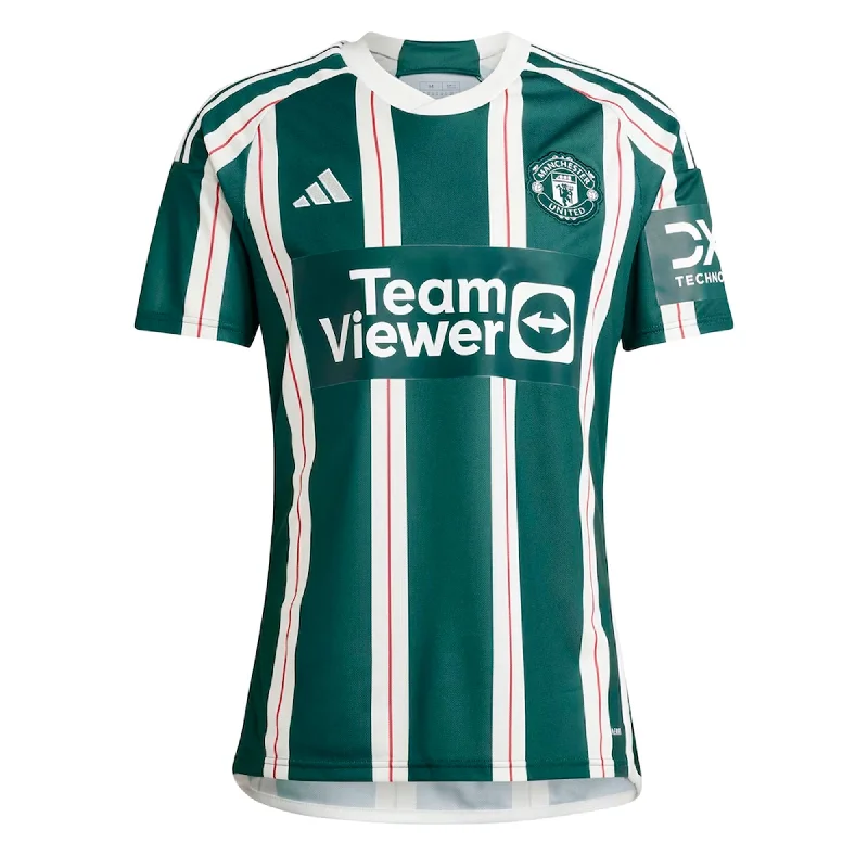 Adult Football Jersey-adidas Men's Manchester United 2023/24 Away Jersey White/Green