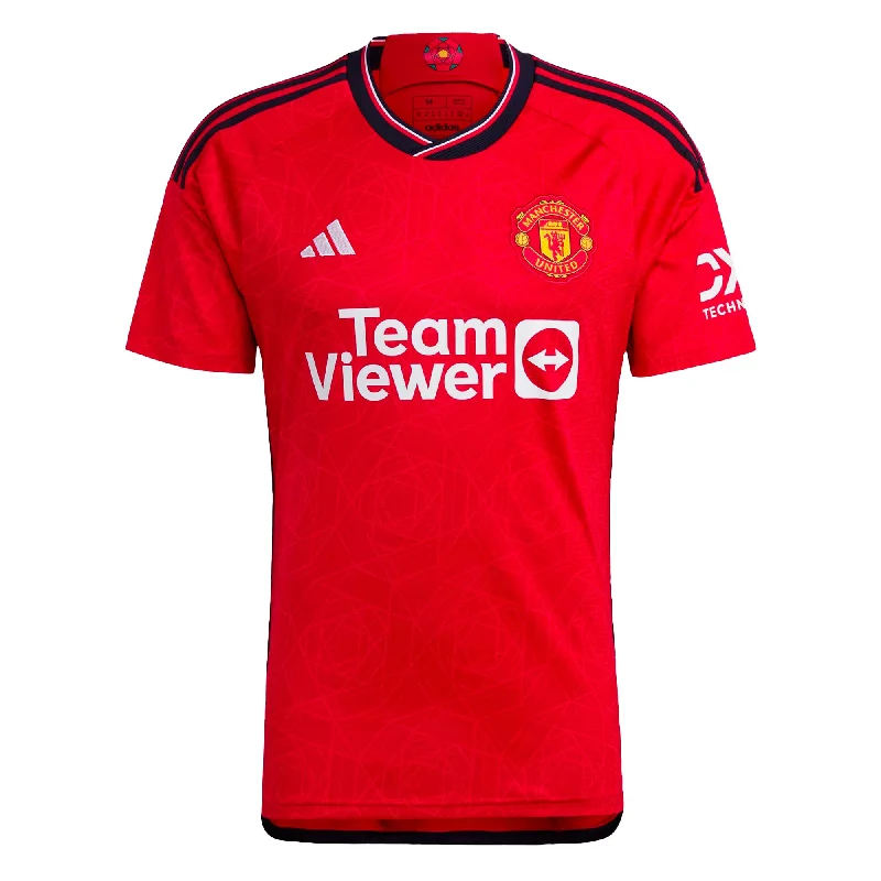 Custom Football Jersey Design-adidas Men's Manchester United 2023/24 Home Jersey Red/Black