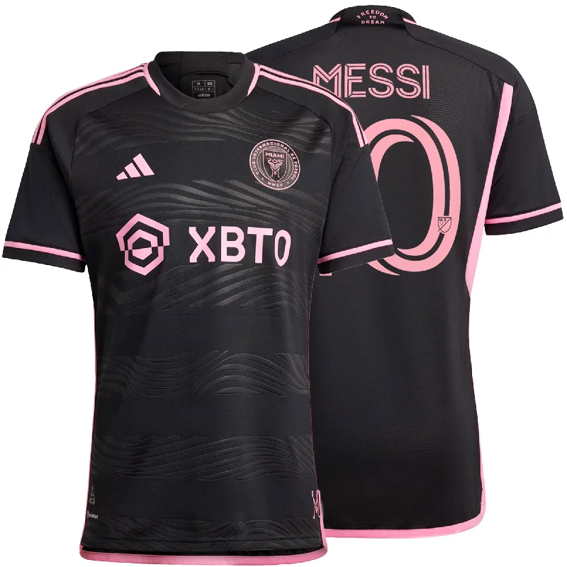 Custom Football Jersey with Team Name-adidas Men's Inter Miami 2023/24 Authentic Away Jersey w/ Messi #10 Printing