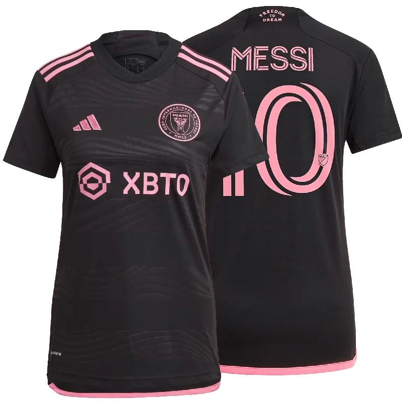 Football Jersey for Professional Football-adidas Women's Inter Miami 2023/24 Away Jersey w/ Messi #10 Printing