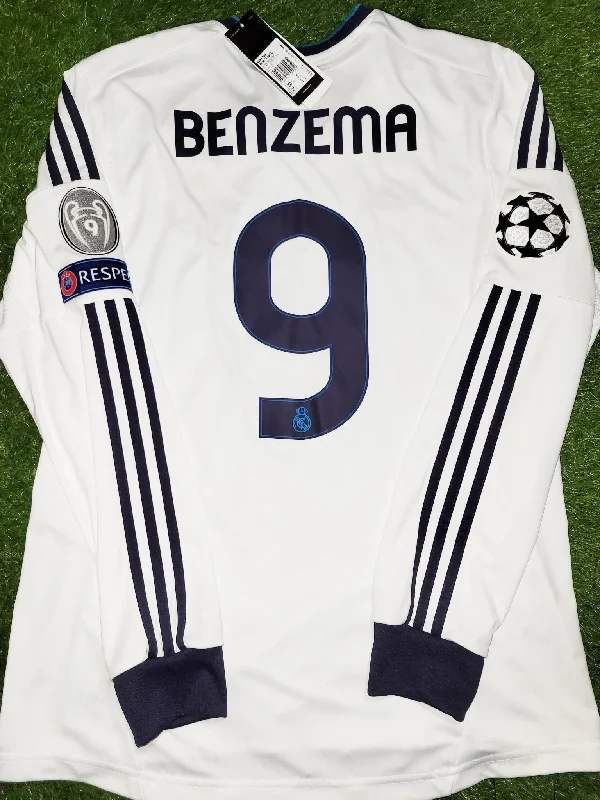 Football Jersey for Football Parties-Benzema Real Madrid 2012 2013 UEFA Home Jersey Camiseta Shirt BNWT L SKU# W41762