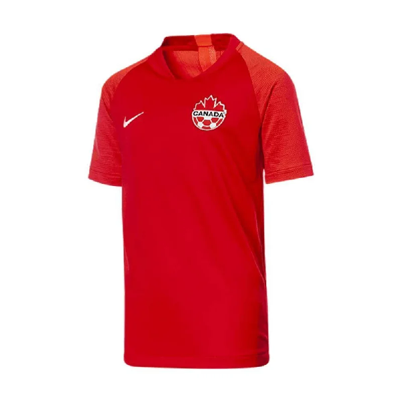 Football Jersey with Bold Lettering-Canada 2019 Youth Home Jersey