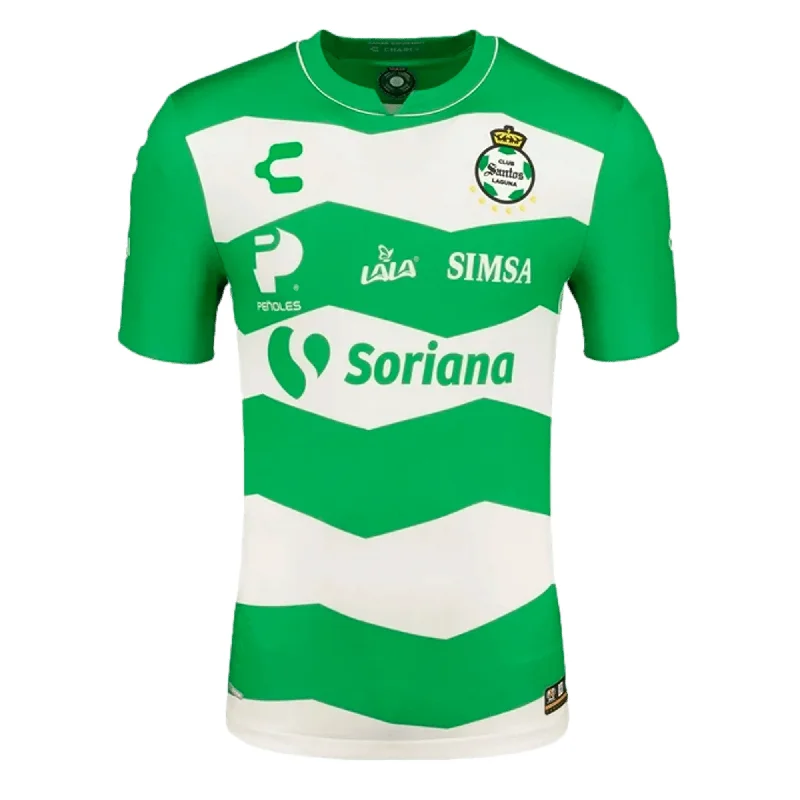 High Quality Football Jersey-Charly Men's Santos Laguna 2023/24 Authentic Home Jersey Green/White