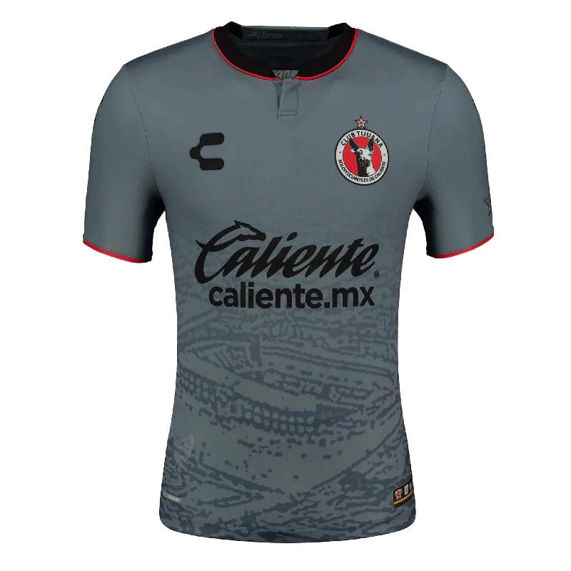 Football Jersey for Men-Charly Men's Xolos De Tijuana 2023/24 Authentic Away Jersey Grey/Black