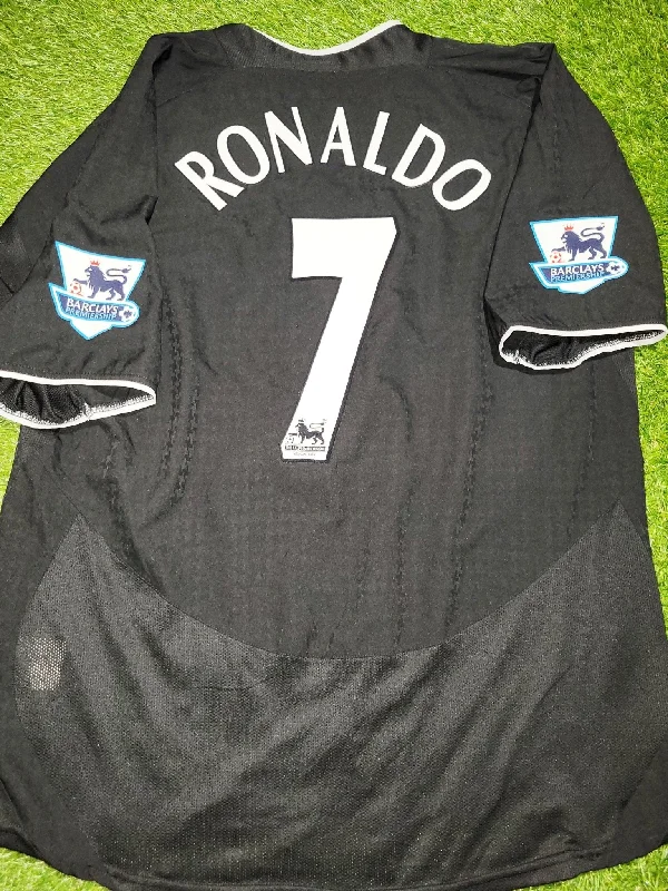 Football Jersey with Soft Fabric-Cristiano Ronaldo Manchester United 2004 2005 Away STAND UP SPEAK UP Jersey Shirt XL