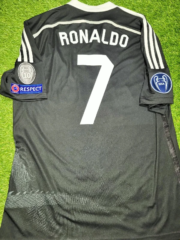 Football Jersey for Special Events-Cristiano Ronaldo Real Madrid 2014 2015 Yamamoto Dragon Y-3 UEFA Third Soccer Jersey Shirt XL SKU# F49264