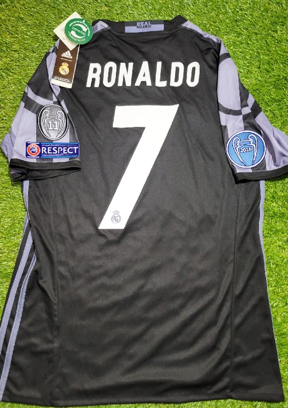 Football Jersey for Spring Games-Cristiano Ronaldo Real Madrid 2016 2017 Third Jersey Shirt Camiseta BNWT M SKU# AI5139