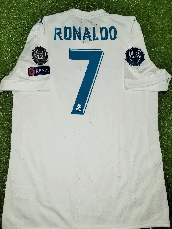 Adult Football Jersey-Cristiano Ronaldo Real Madrid Home 2017 2018 LAST SEASON ADIZERO PLAYER ISSUE Soccer Jersey Shirt L SKU# B31097