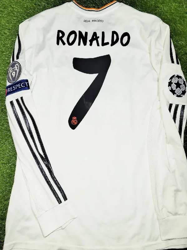 Football Jersey for Fundraising Events-Cristiano Ronaldo Real Madrid UEFA FINAL 2013 2014 Soccer Jersey Shirt L SKU# G81098