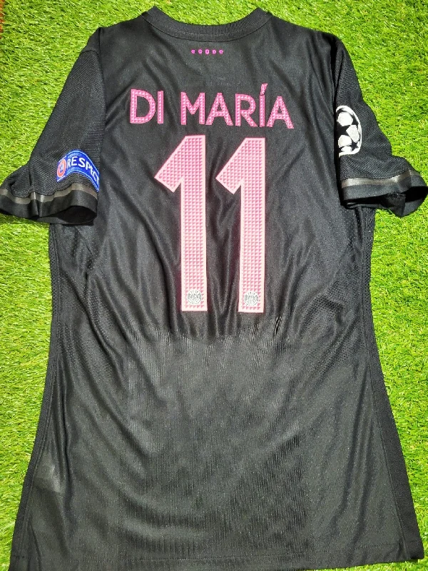 Football Jersey with Team Number-Di Maria PSG Paris Saint Germain UEFA PLAYER ISSUE 2015 2016 Third Jersey Shirt Maillot L SKU# 658899-011