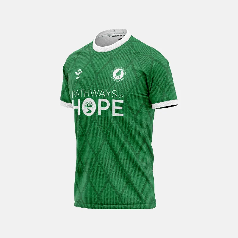 Football Jersey with New Style-Diamond Dogs FC Green Jersey