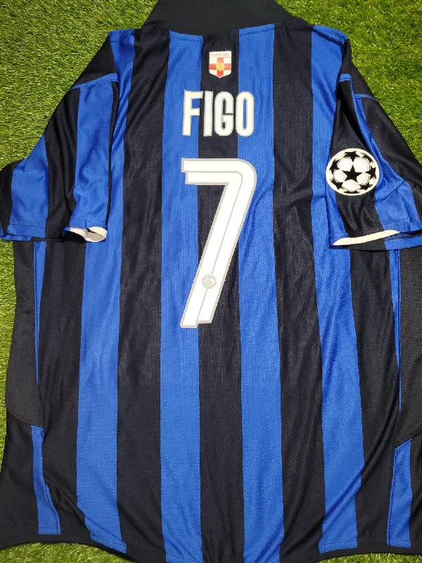 Football Jersey for College Football-Figo Inter Milan 2007 2008 UEFA Centenary Jersey Shirt Maglia XXL