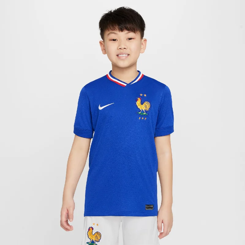 Football Jersey with Long Sleeves-Youth France 2024/25 Home Stadium Replica Jersey