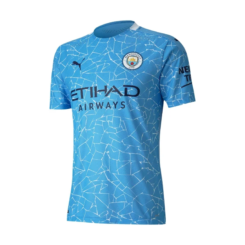 Football Jersey with Seasonal Design-Manchester City 20/21 Authentic Home Jersey