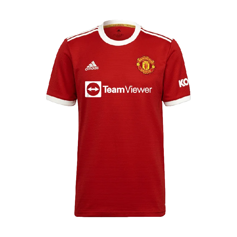 Football Jersey with Numbered Sleeves-Manchester United 21/22 Home Jersey