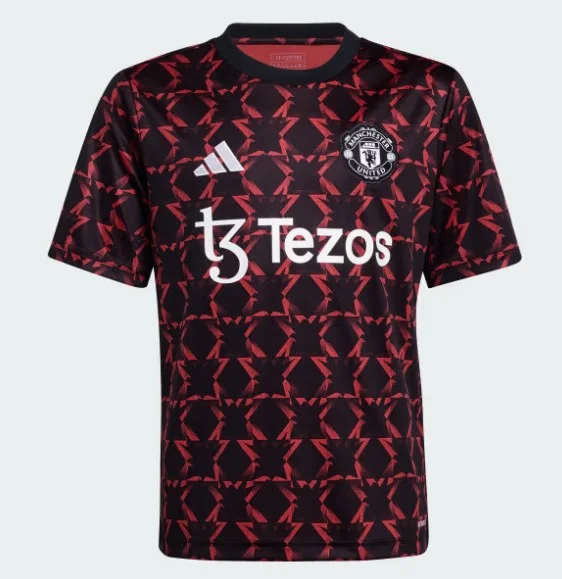 Football Jersey with Player Number-Youth MANCHESTER UNITED PRE-MATCH JERSEY