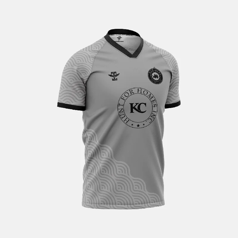 Football Jersey with Quick-Dry Technology-Mariners FC Grey Jersey