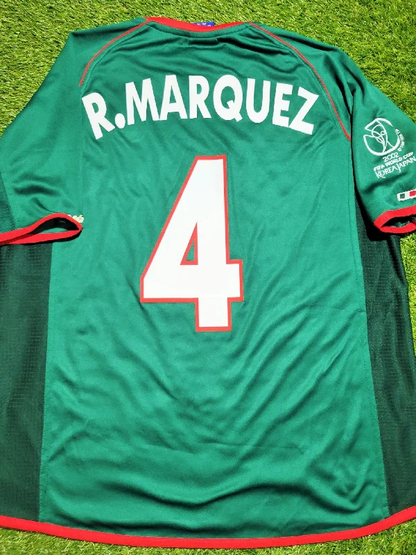 Custom Football Jersey for Adults-Marquez Mexico Atletica 2002 WORLD CUP Soccer Home Jersey Camiseta XL