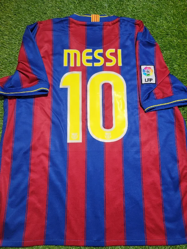 Football Jersey for Away Games-Messi Barcelona 2009 2010 Home Jersey Shirt Camiseta XL SKU# 343808-496