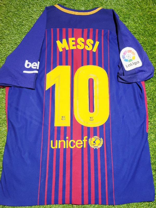 Football Jersey for Tournament Play-Messi Barcelona Aeroswift 2017 2018 Home PLAYER ISSUE Jersey Shirt XL SKU# 847190-457