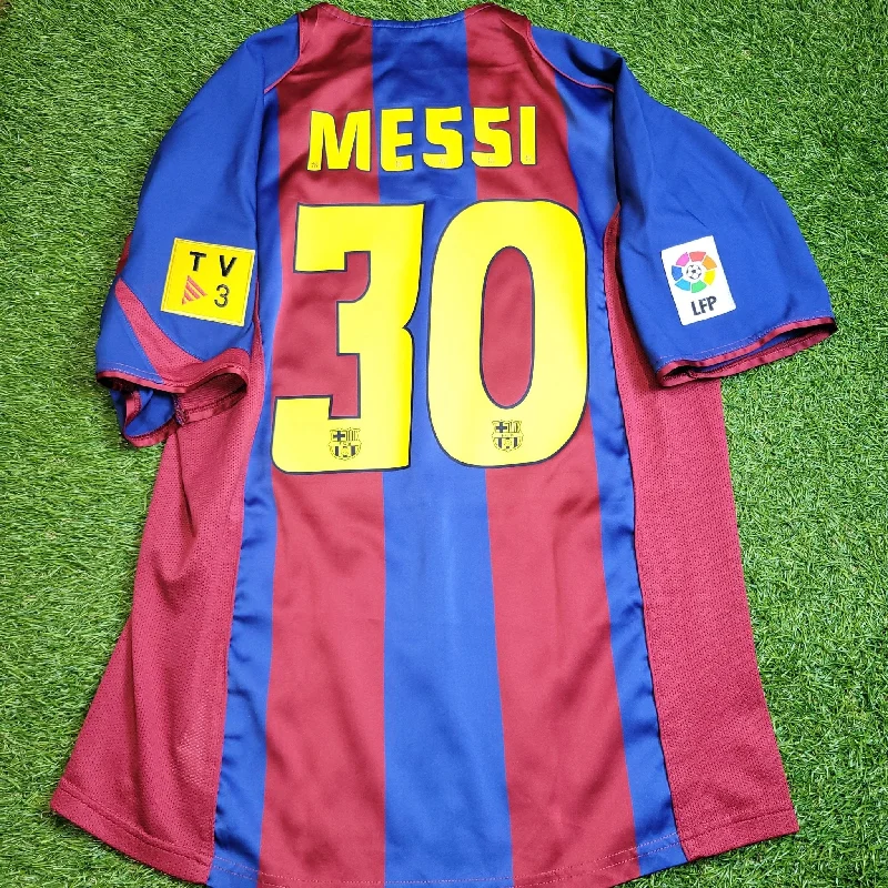 Football Jersey for Adult League-Messi Barcelona DEBUT SEASON 2004 2005 Home Soccer Jersey Shirt M SKU# 118861